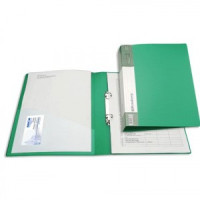 Папка 2 кольца BRAUBERG &quot;Contract&quot;, 35мм, зеленая, до 180 листов, 0,9мм