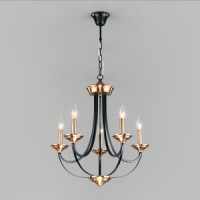 EUROSVET Люстра 5x60W 620х1100 металл чёрный Lazzaro 60098/5