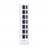 USB 3.0 хаб с выключателями, 7 портов, СуперЭконом, белый, SBHA-7307-W