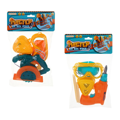 ИГРОЛЕНД Набор игрушечных инструментов "Мастер на все руки", PP, 19x4х29 см, 2 дизайна