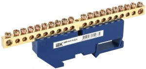 IEK шина N "Ноль" (нул.) на DIN-изол ШНИ-6х9-20-Д-С