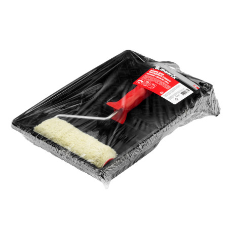 Набор, валик для фасадных работ синтетический, 180 мм, ворс 18 мм, D 36 мм, РАС, кювета 260 х 320 мм Matrix