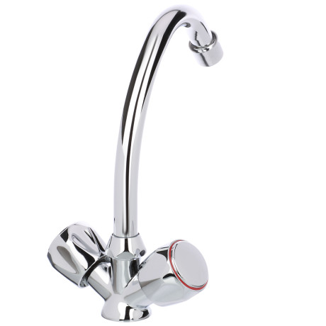 RAIN Смеситель для кухни, кран-буксы 1/2, гайка, латунь, хром