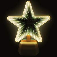 Apeyron/OGM св-к св/д ночник зеркальный Звезда желтый 3xR6 пластик 155х72х190 NL-05