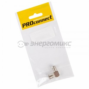 Переходник гн F - гн TV  угловой  PROCONNECT (ПАКЕТ БОБ) 1 шт, 05-4312-4-7