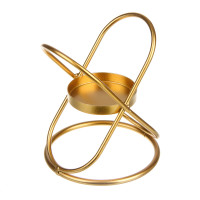 Подсвечник металл, 9х9х10 см, цвет золотой