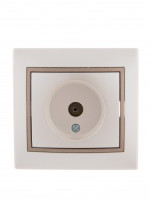 Lezard Мира роз. TV СУ 1 мест. перламутр с коричн. вставкой (RG6,оконечн.) (корпус PC) 701-3031-130