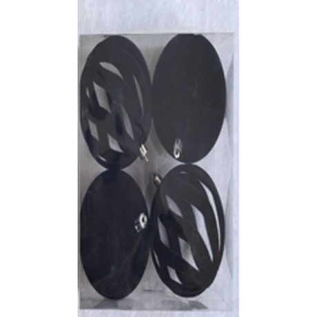 Набор елочных украшений 10RDK4-4 10 см 4 шт Шары БАРХАТ черный