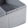 VETTA Короба без крышки, набор 3 шт., 28х28х12см, 28х14х12см, 14х14х12см, полиэстер, серый