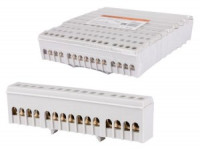 TDM Шина &quot;L&quot; &quot;фаза&quot; в сером изоляторе на DIN-рейку 6x9мм 15 групп SQ0801-0213