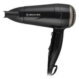Фен BRAYER 3024BR, 1,6кВт, 2 скорости, складная ручка, съемный фильтр, холодный воздух, шнур 1,8 м