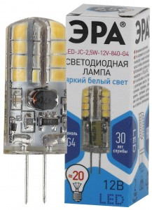 ЭРА стандарт G4 12V 2.5W(200lm) 4000K 4К 38х13 LED-JC-2.5W-12V-840-G4