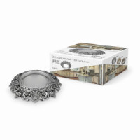 Gauss CA051 св-к встр. MR16 Круг антик корона 100(80)x35 Серебро/Черный