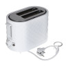 LEBEN Тостер, 650 Вт, 2 слота, режим разморозки, поддон для крошек, пластик, металл, белый
