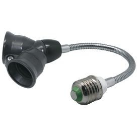 Ecola патрон-переходник гибкий с цоколя E27 на 2хE27 300мм Черный A7L27BEAY (6!)