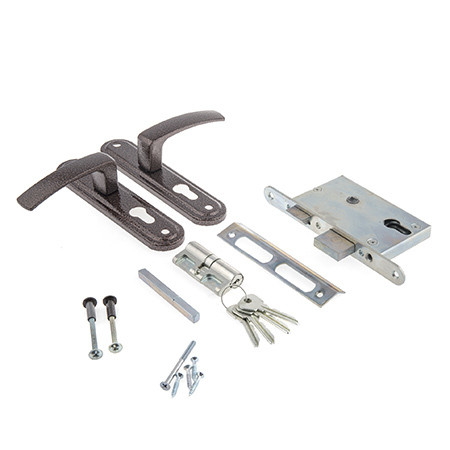 Замок врез ЗВ4-3.05 Зенит (медь) с ручками \15