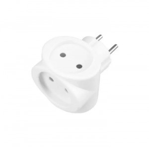 REXANT разветвитель (тройник) 3роз. 6А Т-образный, полистирол, белый ИУ 11-1064