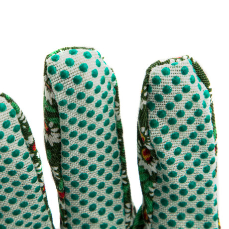 Перчатки садовые х/б ткань с ПВХ точкой, манжет, S Palisad