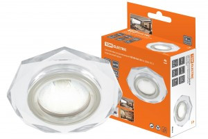 TDM GU5.3 MR16 50W св-к встр 03-04 многогран 12/220В зеркальн/хром декор стекло (10!) SQ0359-0052