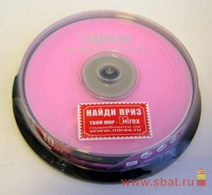 DVD+RW Mirex 4x, 4.7Gb БОКС10шт.