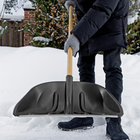 Лопата для уборки снега пластиковая PROFI, 410 х 405 мм, без черенка, Сибртех