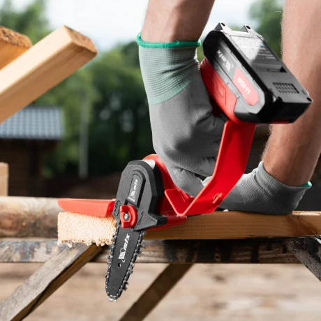 Цепная мини-пила аккумуляторная, MCS-100, шина 100 мм, Li-Ion, 20 В MTX