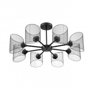 LUMION 8238/8C COUNTY LN25 черн., мет. люстра Е27 8x60W 220V TIDINA