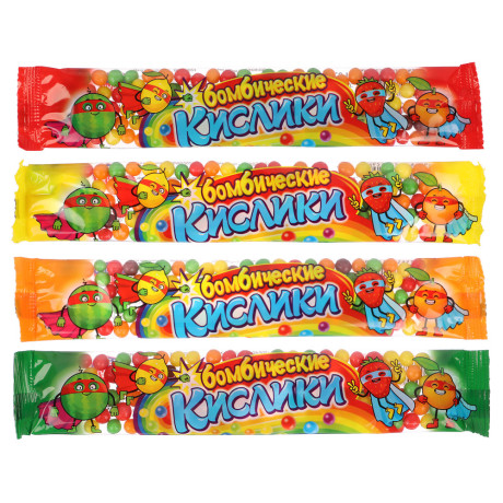 Драже сахарное с хрустящей начинкой "Бомбические кислики" 20гр