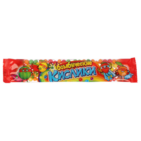 Драже сахарное с хрустящей начинкой "Бомбические кислики" 20гр