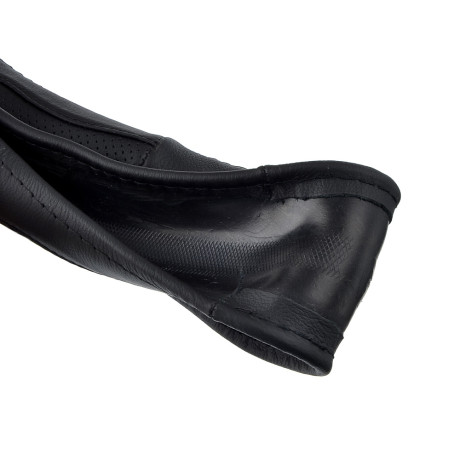 ЕРМАК Оплетка руля, натуральная кожа + перфорированные вставки, цвет черный, размер M