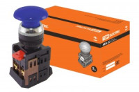 TDM AEА-22 кнопка управления "Грибок" син. d22мм 1з+1р (10!) SQ0704-0017