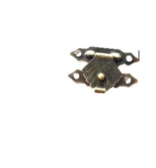 Замок для шкатулки "Лепесток" 30х18 мм, бронза