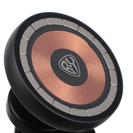 BY Держатель телефона на дефлектор с беспроводной зарядкой, 15Вт, магн.креп.MAG, прозр.стекл.панель