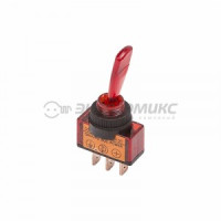 Rexant тумблер 12V 20А (3c) ON-OFF однополюсный  с красной подсв.  (ASW-13D) (10!) 36-4370