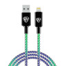 Кабель для зарядки USB(A)-iP BY MAGIC LIGHT, 1м, 2.4А, Быстрая зарядка, подсветка