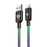 Кабель для зарядки USB(A)-iP BY MAGIC LIGHT, 1м, 2.4А, Быстрая зарядка, подсветка