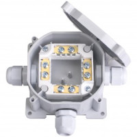 Bylectrica кор. распред. клеммная колодка (шина) ОУ O75,7 h 44,5мм 3 ввода-сальник IP67 КМ-248