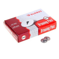 Кнопки металлические Globus, 10 мм, 100 шт.в уп. карт/коробка 881499