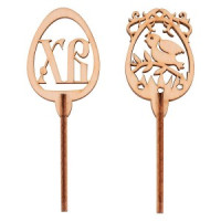 Топпер для кулича/пасхи &quot;Пасхальная птичка&quot; (кратность 6!!!) 10,5*3,3*0,7см, 2шт 18-352 Мультидом