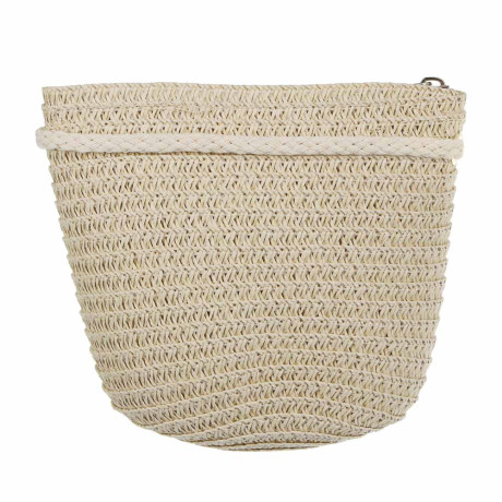 Сумка плетенная с декором на длинном ремне, тм ЮL, 12x6 см, папирус, полиэстер