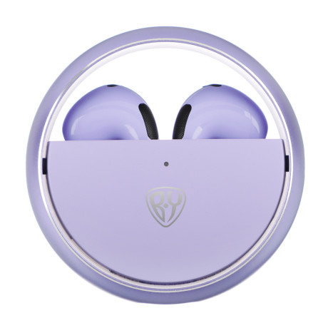 BY Наушники беспроводные TWS Sphere, 25/300мАч, Bluetooth 5.3, фиолетовый