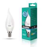 Camelion Свеча на ветру E14 10W(840lm) 4500K 4K матов. 136x3 пластик LED10-CW35/845/E14