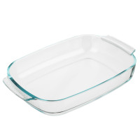 SATOSHI Форма для запекания жаропрочная прямоугольная, с ручками, стекло, 38х25,5х6,5см, 3,8л