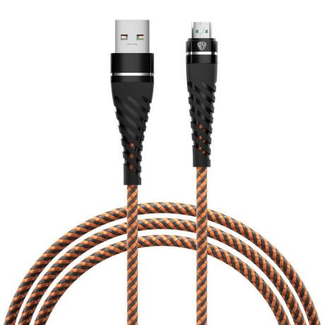 BY Motorsport Кабель для зарядки Micro USB, 1м., 2.4А, Быстрая зарядка QC3.0, тканевая оплётка, пу