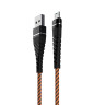 BY Motorsport Кабель для зарядки Micro USB, 1м., 2.4А, Быстрая зарядка QC3.0, тканевая оплётка, пу