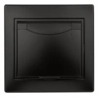 ЭРА Intro Plano роз. 1 мест. 16А  СУ (земля, керамика), крышка антрацит 1-203-05, 1864