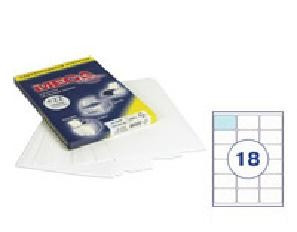 Этикетки самоклеящиеся MEGA LABEL 66,7х46 мм / 18 шт. на листе А4 (100 листов/пач.) 73572