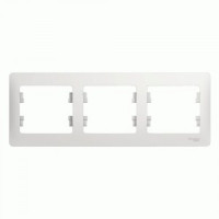 Systeme Electric GLOSSA рамка СУ 3 мест. бел. (горизонт.) GSL000103 (15!)