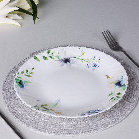 MILLIMI Шабер Тарелка подстановочная, опаловое стекло, 24см