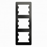 Systeme Electric GLOSSA рамка СУ 3 мест. антрацит (вертик.) GSL000707 (5!)